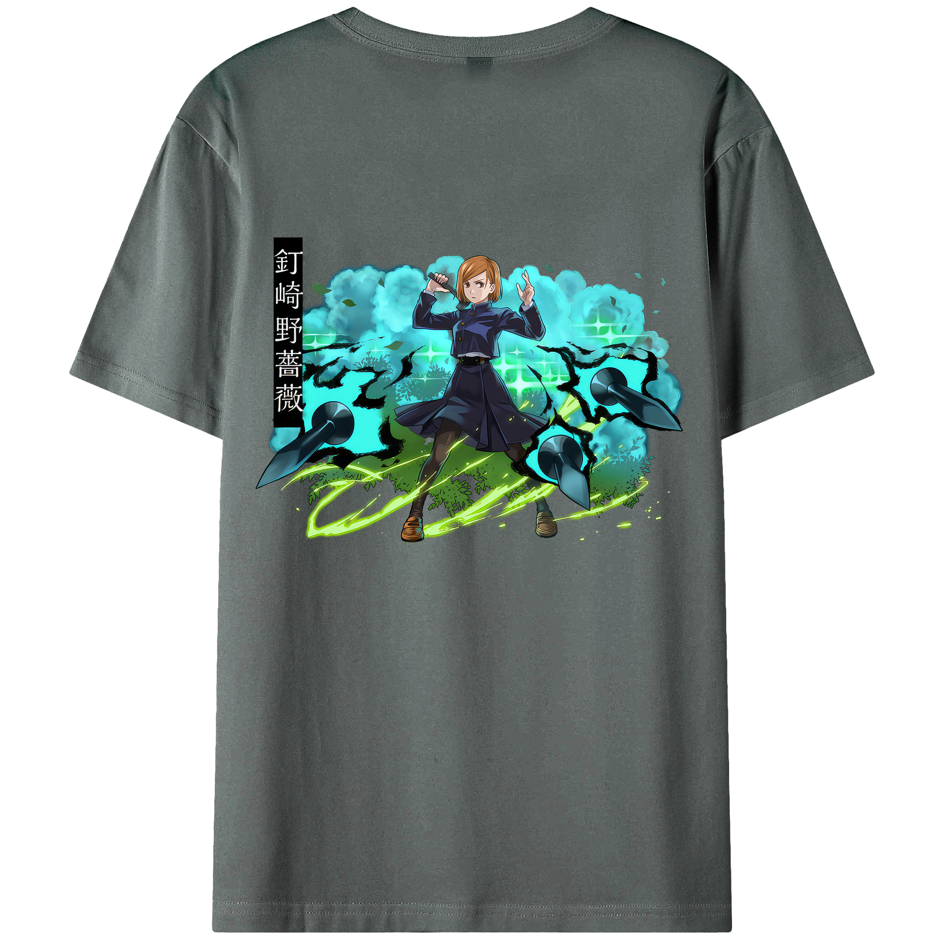 （画像用） 呪術廻戦 Jujutsu Kaisen 綿100％ メンズ半袖Tシャツ（バックプリント） 通気性